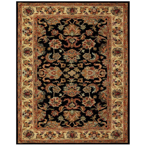 Grand Bazaar Tufted Wool Pile Adair Rug in Black/ Gold (5 