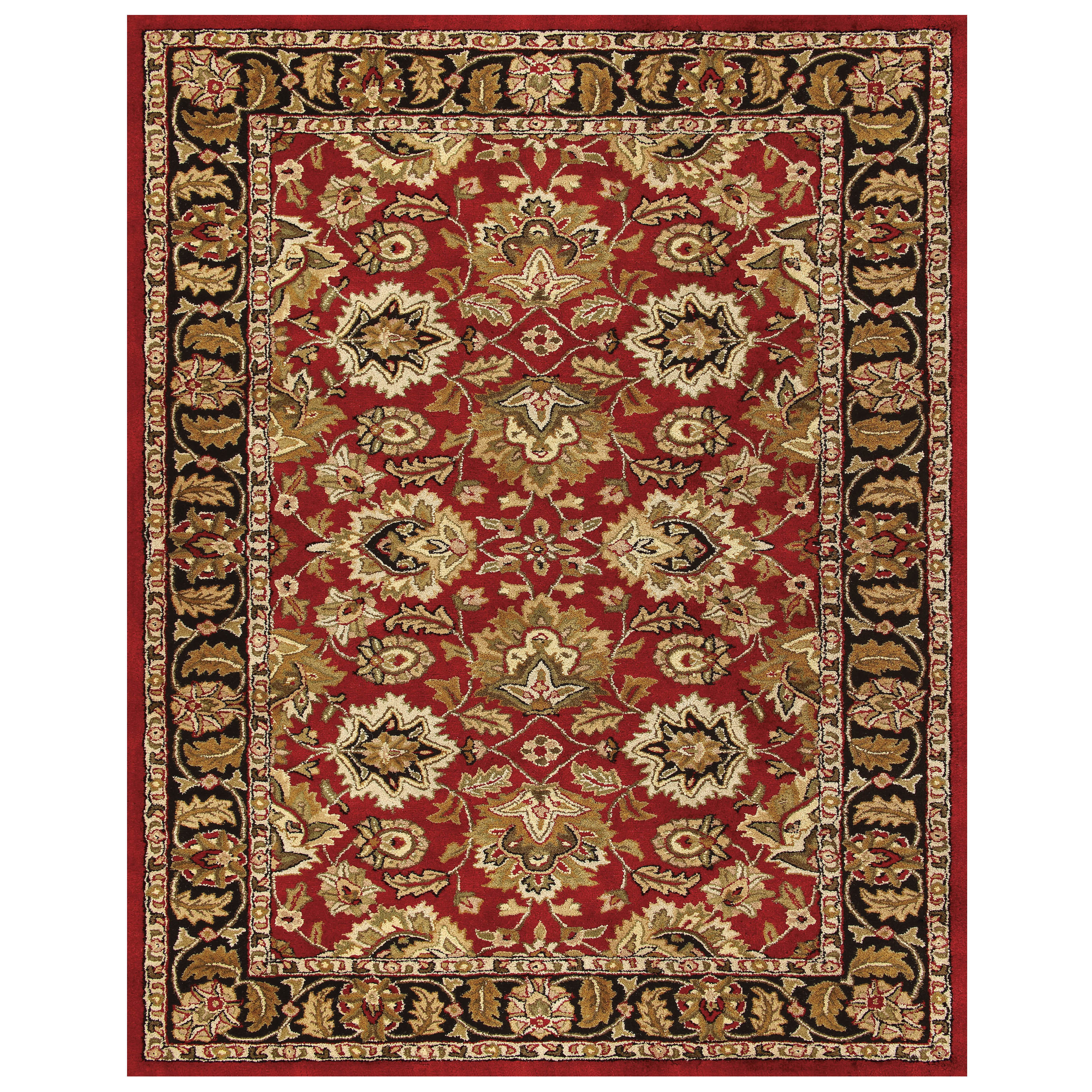 Wakefield Red Black Area Rug (5 X 8)