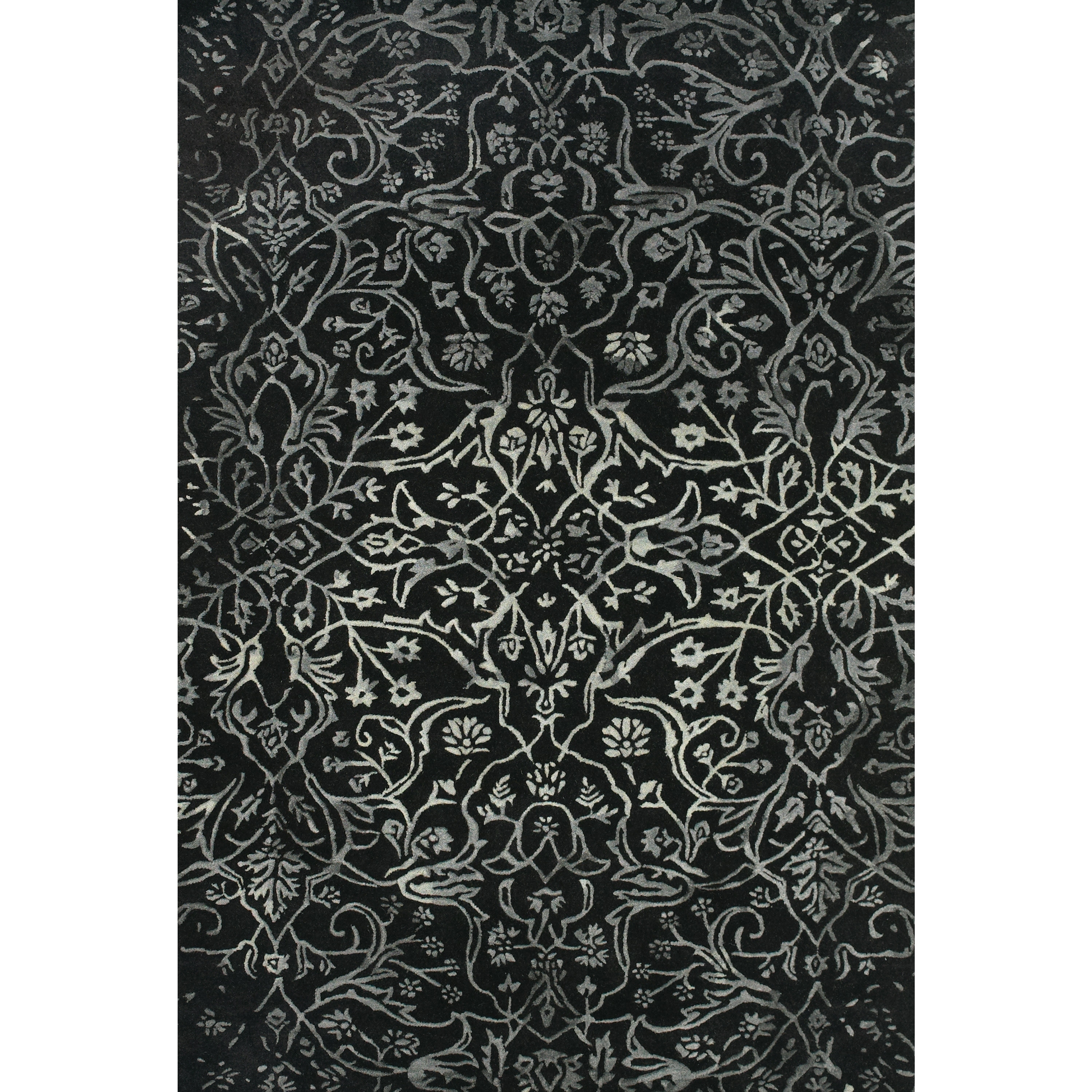 Beloha Black White Area Rug (5 X 8)