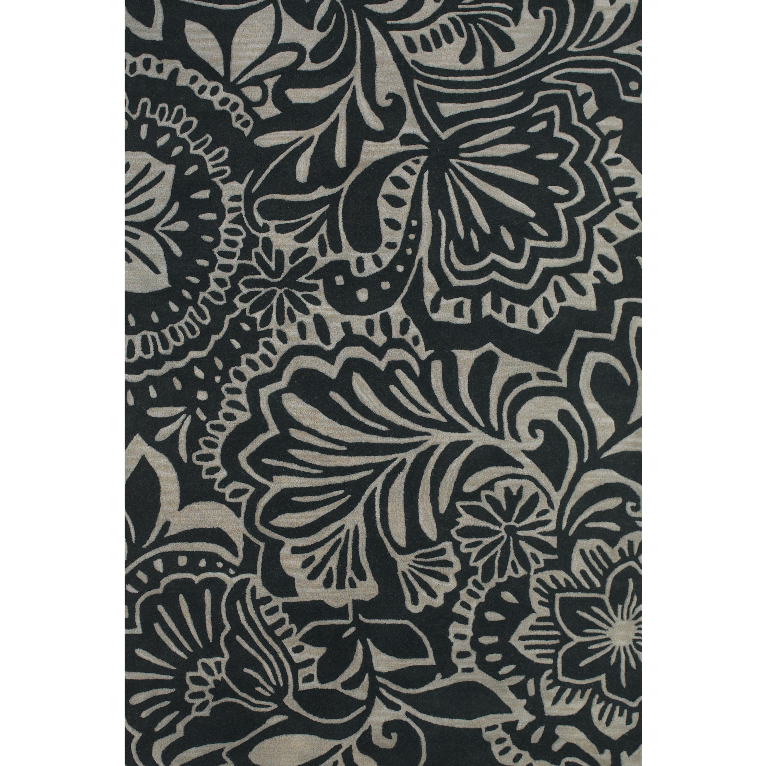 Terresa Grey Black Area Rug (5 X 8)