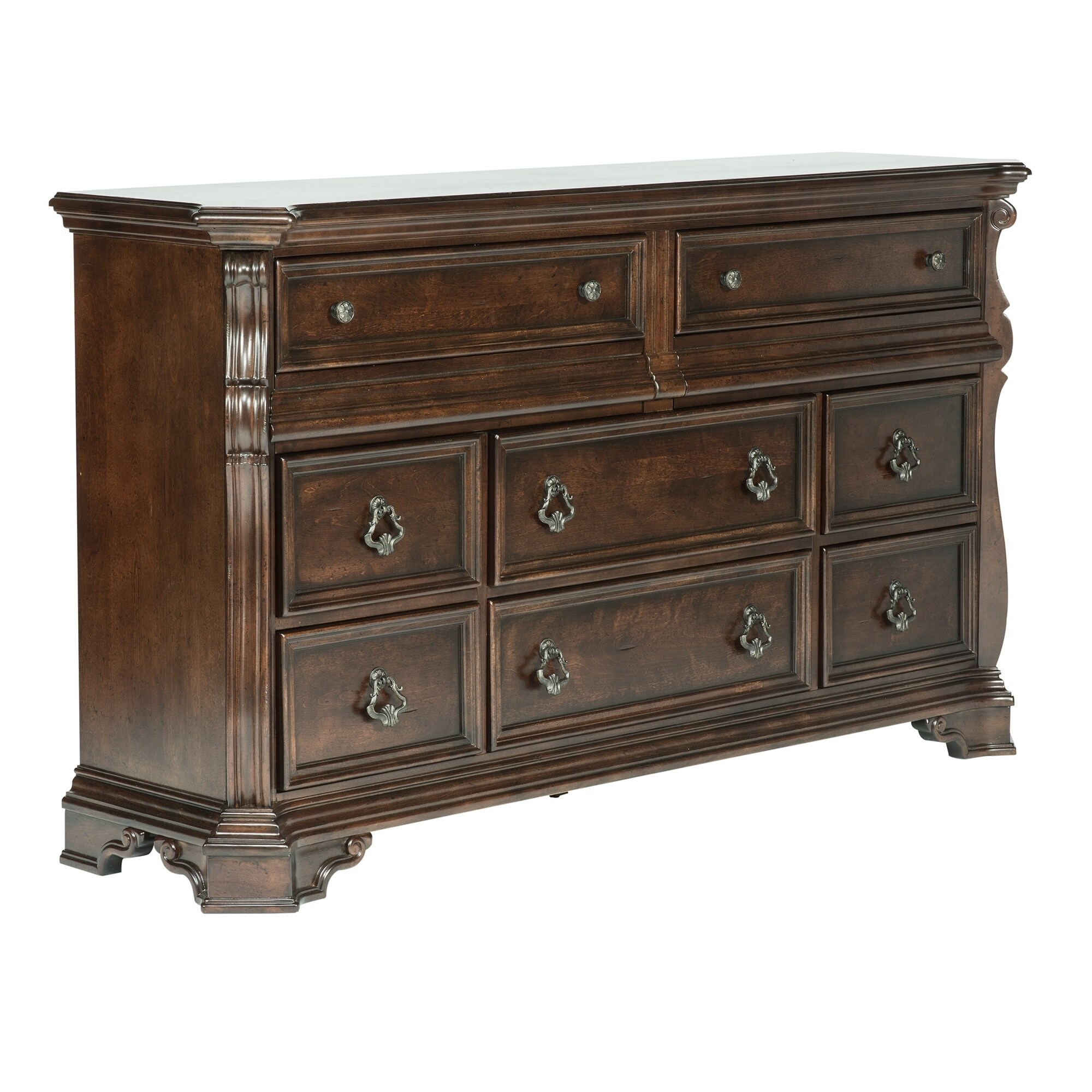 Liberty Furniture Industries Liberty Brownstone Traditional 8 drawer Dresser Brown Size 8 drawer