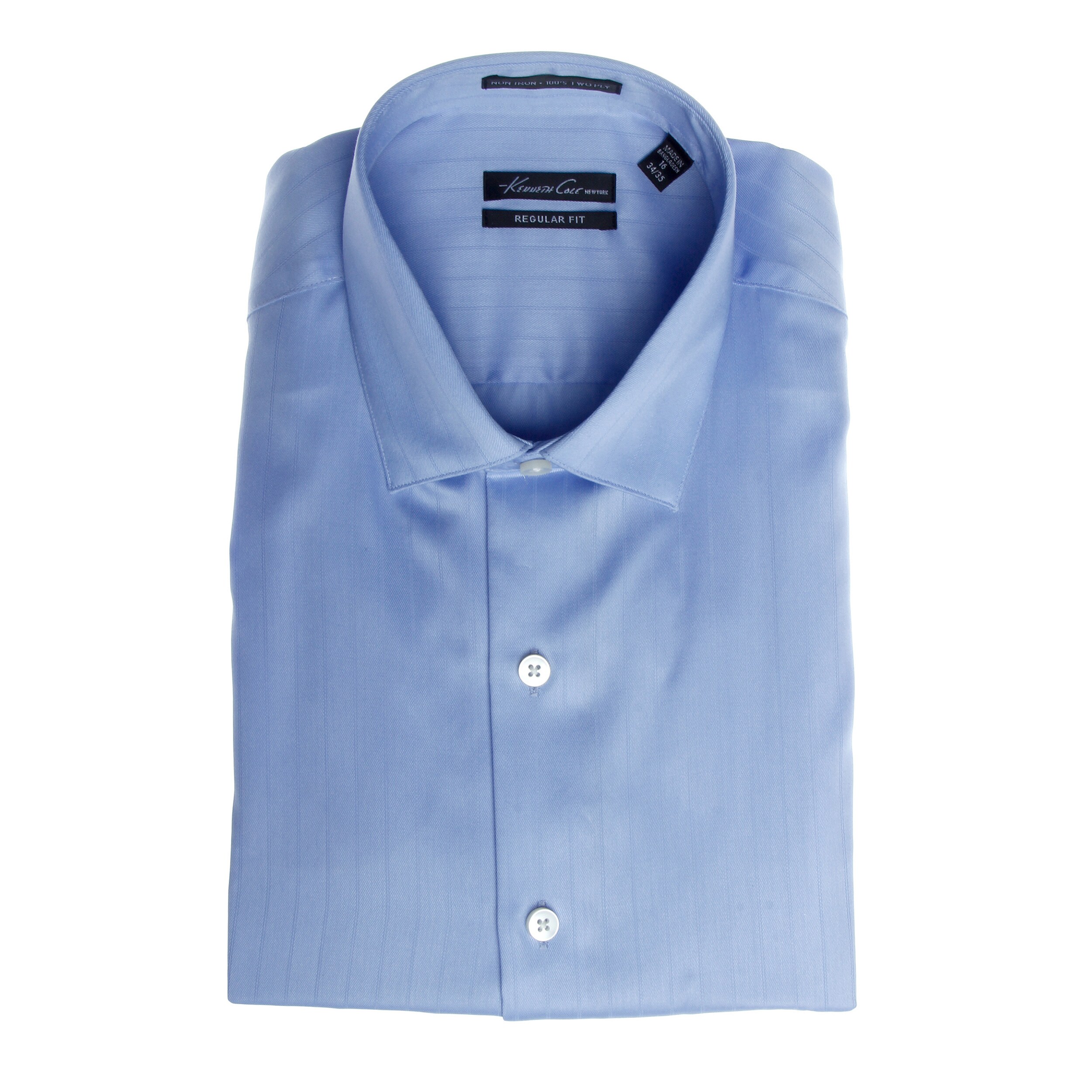 Kenneth Cole Mens Striped Dress Shirt In Sky Blue