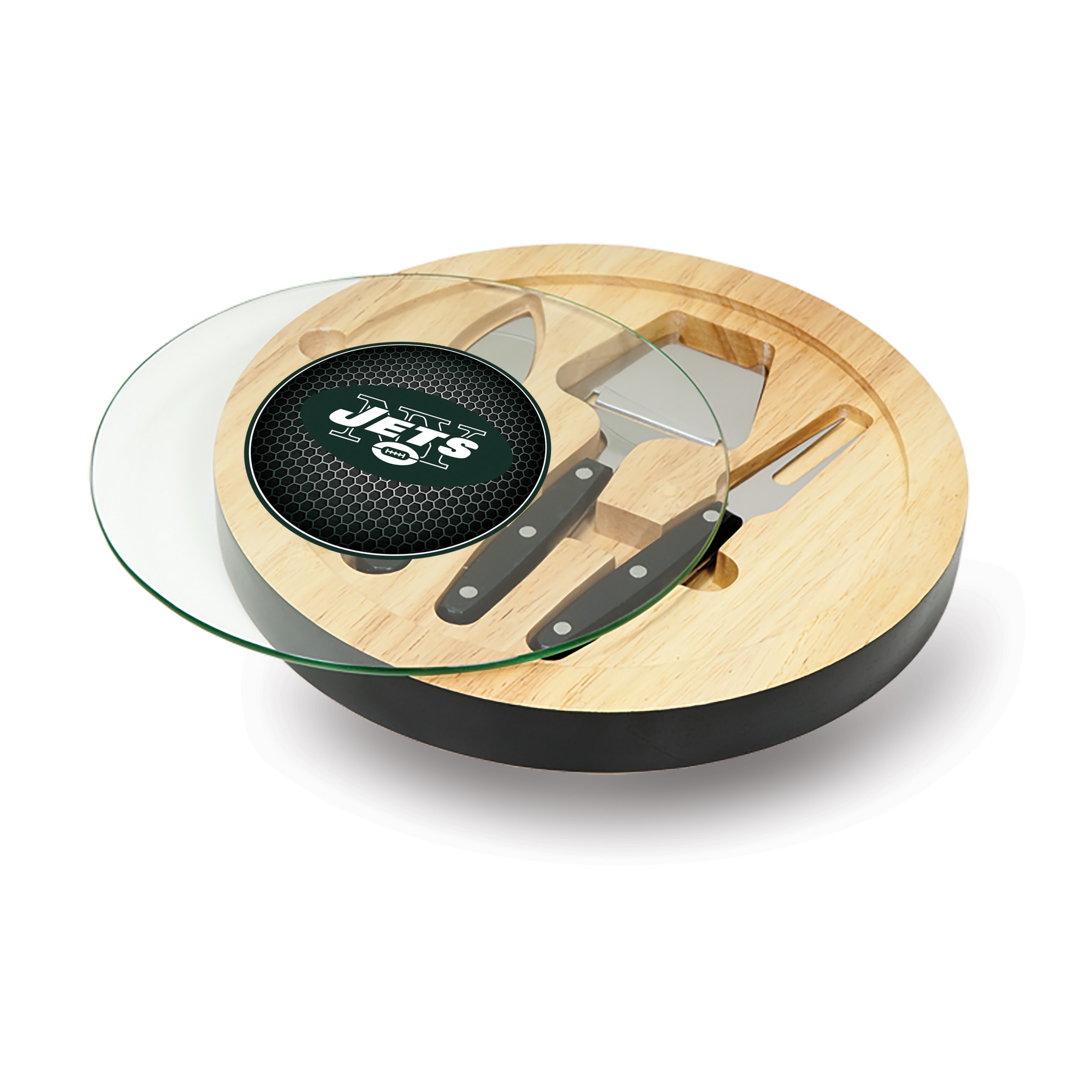 Nfl Applique Ventana Glass top Cheese Board With Accessories