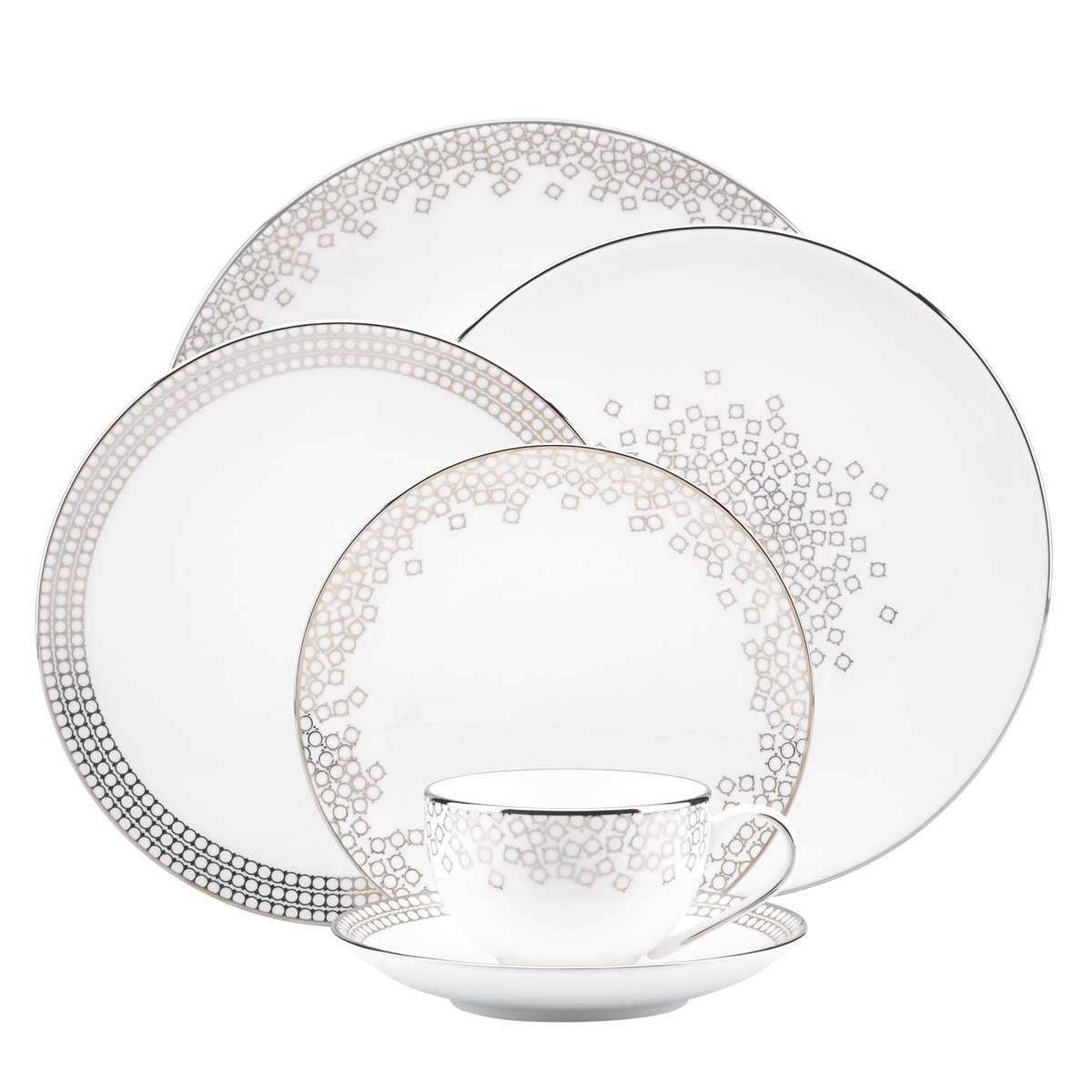 Lenox Gluckstein Starlet Silver 5 piece Place Setting