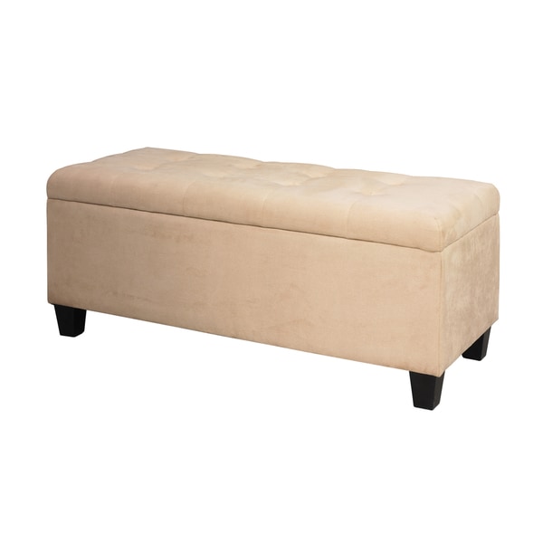 Beige Carmen Shoe Storage Ottoman Ottomans