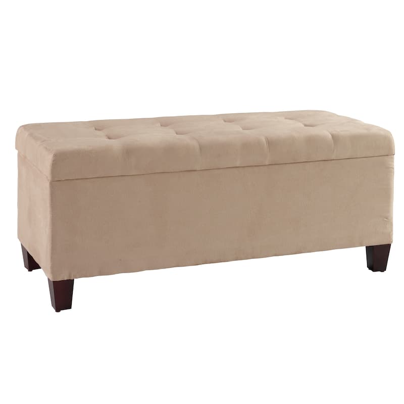 Copper Grove Rezina Flip-top Tufted Beige Shoe Storage Ottoman