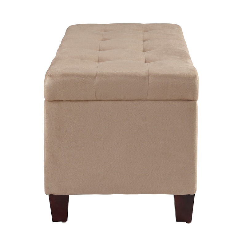 Copper Grove Rezina Flip-top Tufted Beige Shoe Storage Ottoman