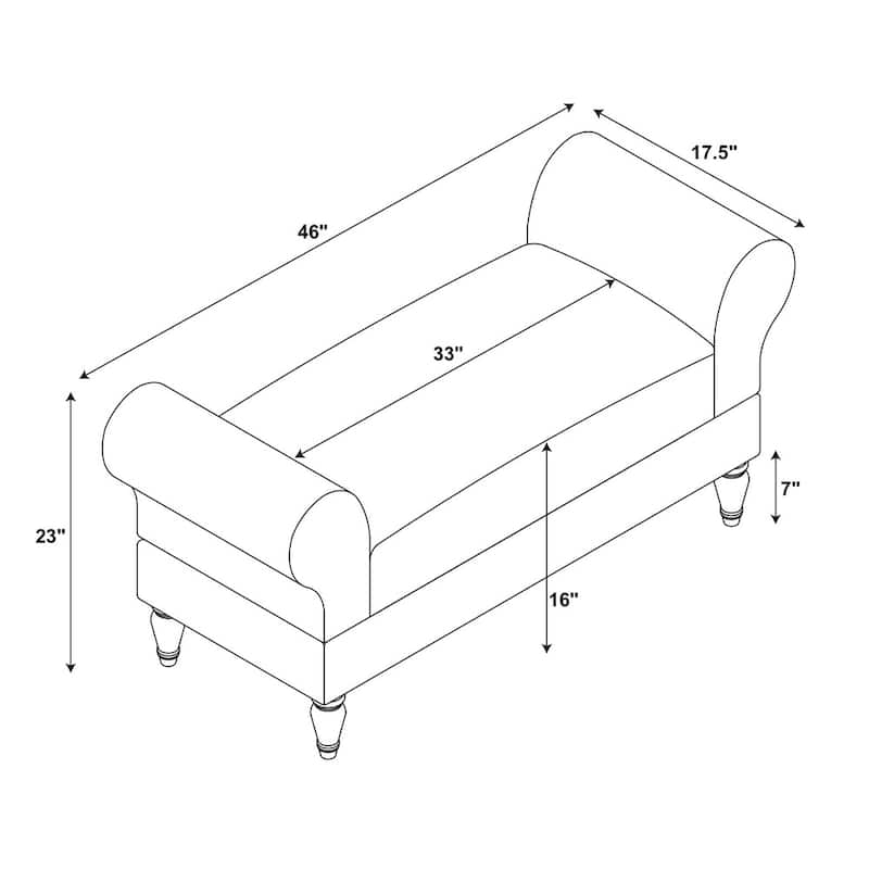 Copper Grove Rushbrook Classic Light Brown Microfiber Bench