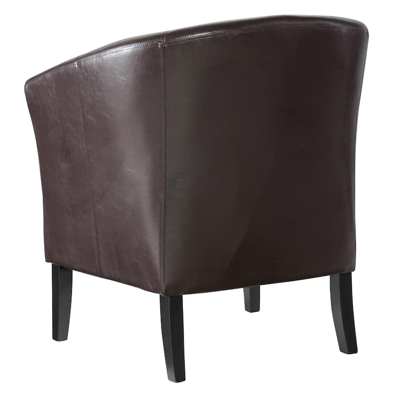 Porch & Den Mapleview Coffee Brown Upholstery Chair
