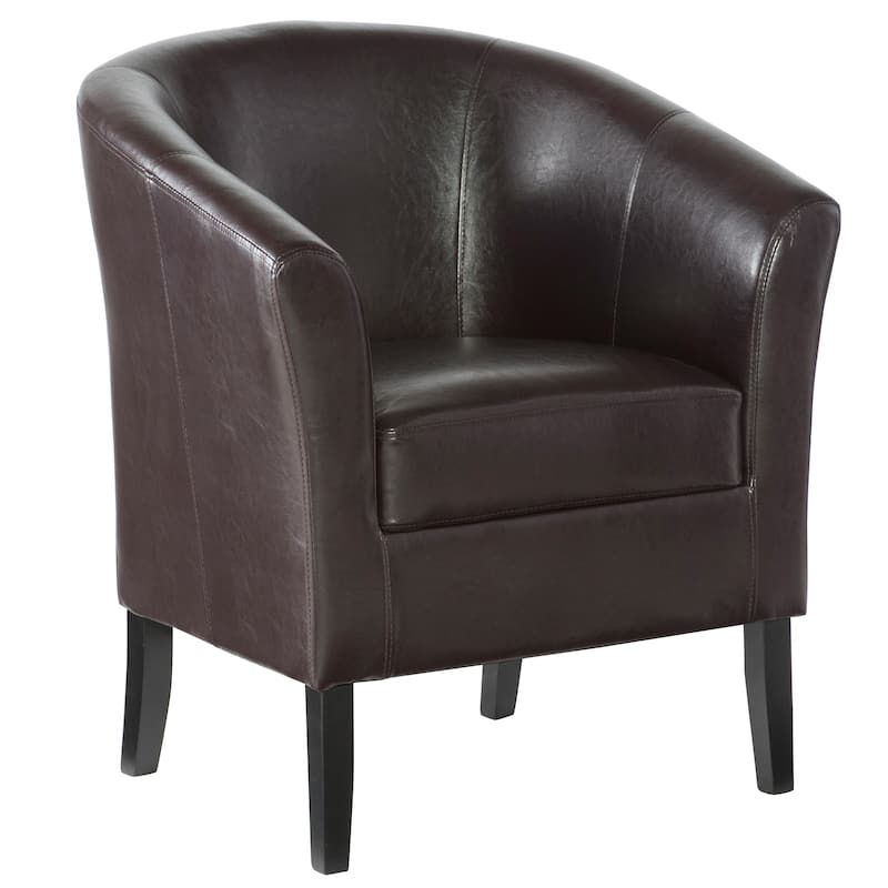 Porch & Den Mapleview Coffee Brown Upholstery Chair