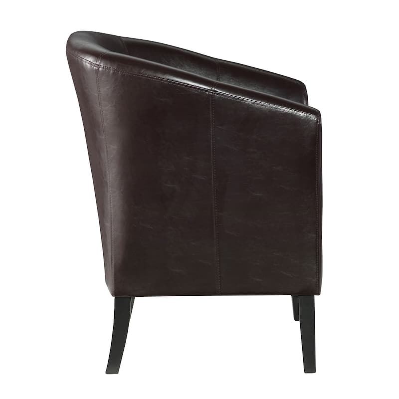 Porch & Den Mapleview Coffee Brown Upholstery Chair
