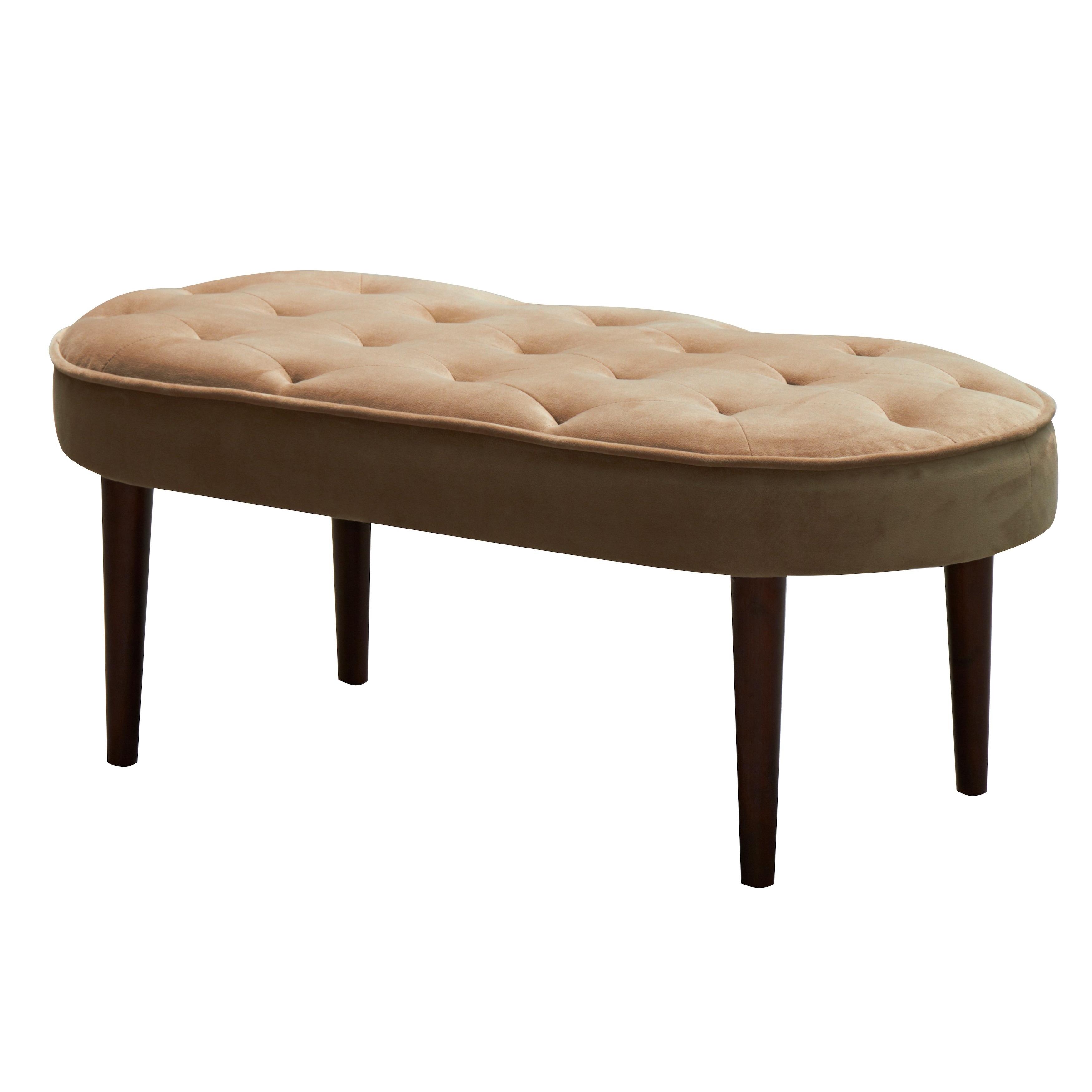 Coffee Brown Elegance Upholstred 41 inch Bench