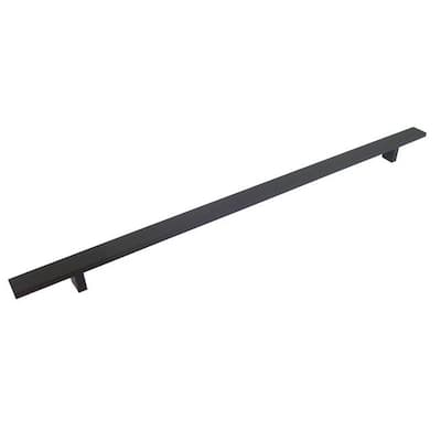Contemporary 20" Rectangular Design Matte Black Finish Cabinet Bar Pull Handle (Case of 5)