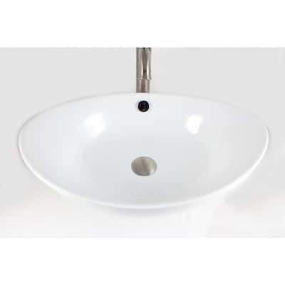 23" European Style Oval Shape Porcelain Ceramic Bathroom Vessel Sink