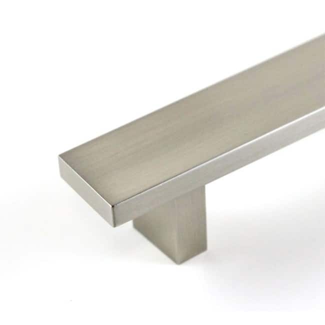 Contemporary 24" Rectangular Design Stainless Steel Finish Cabinet Bar Pull Handle (Case of 5)