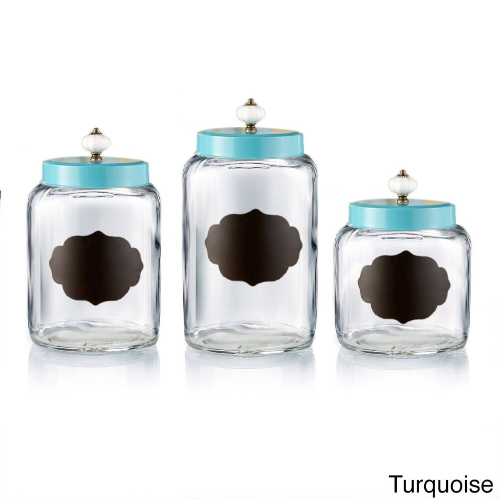 Glass Canisters 3-piece Set