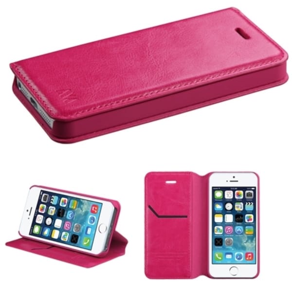 INSTEN Card Slots Colorful Book-style Leather Phone Case Cover for Apple iPhone 5/ 5s/ SE