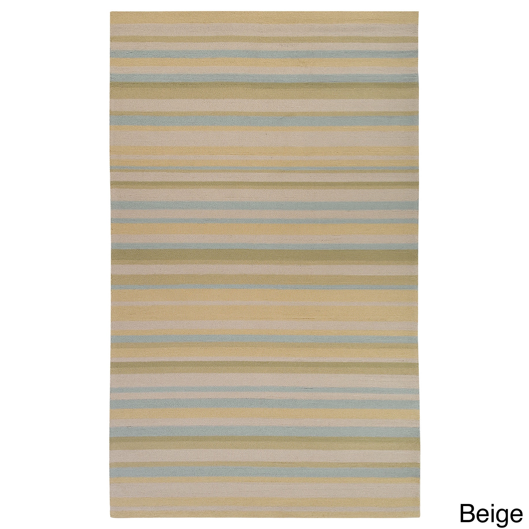 Hand hooked Shailene Striped Casual Indoor/ Outdoor Area Rug (2 X 3)