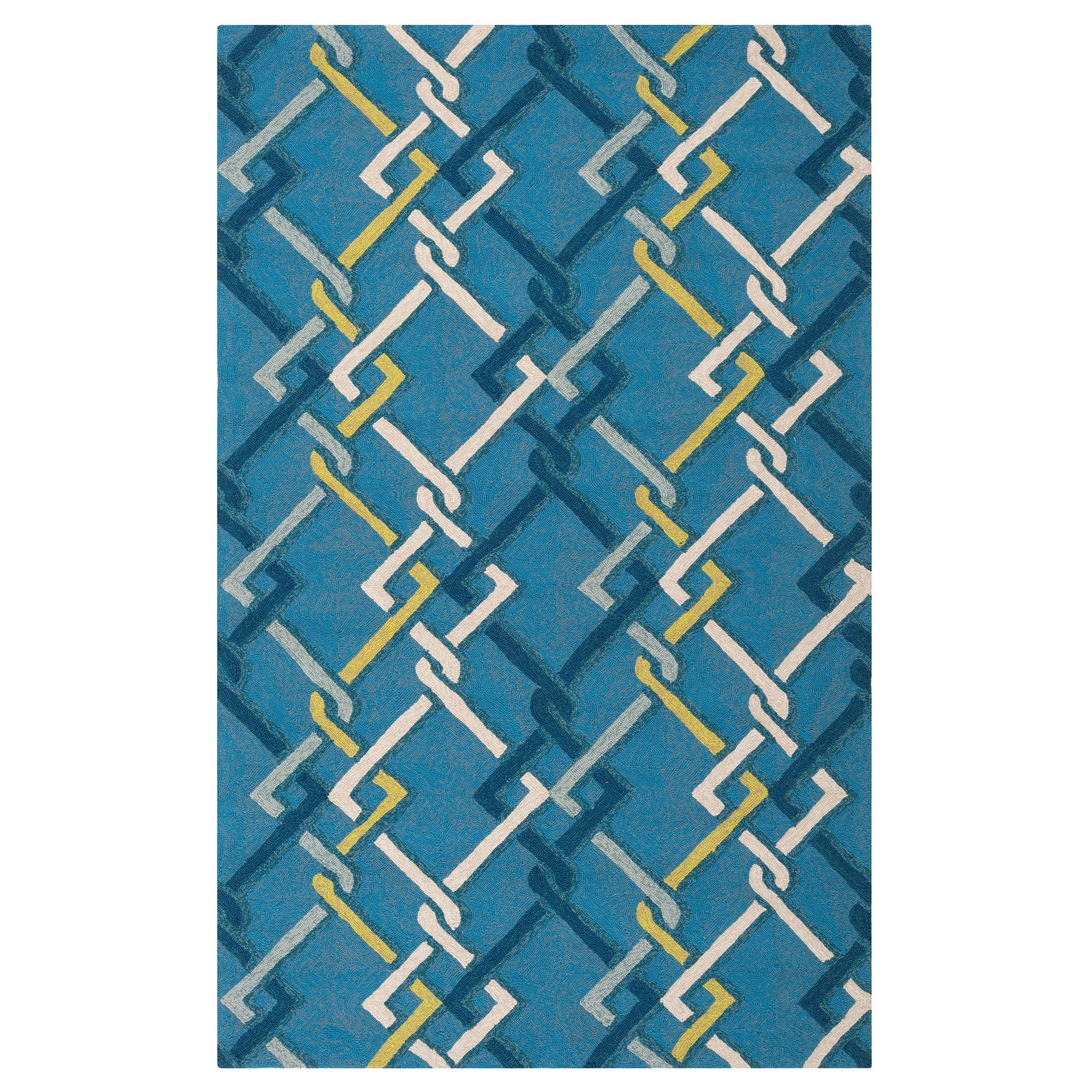 Hand hooked Angelina Contemporary Geometric Indoor/ Outdoor Area Rug (2 X 3)