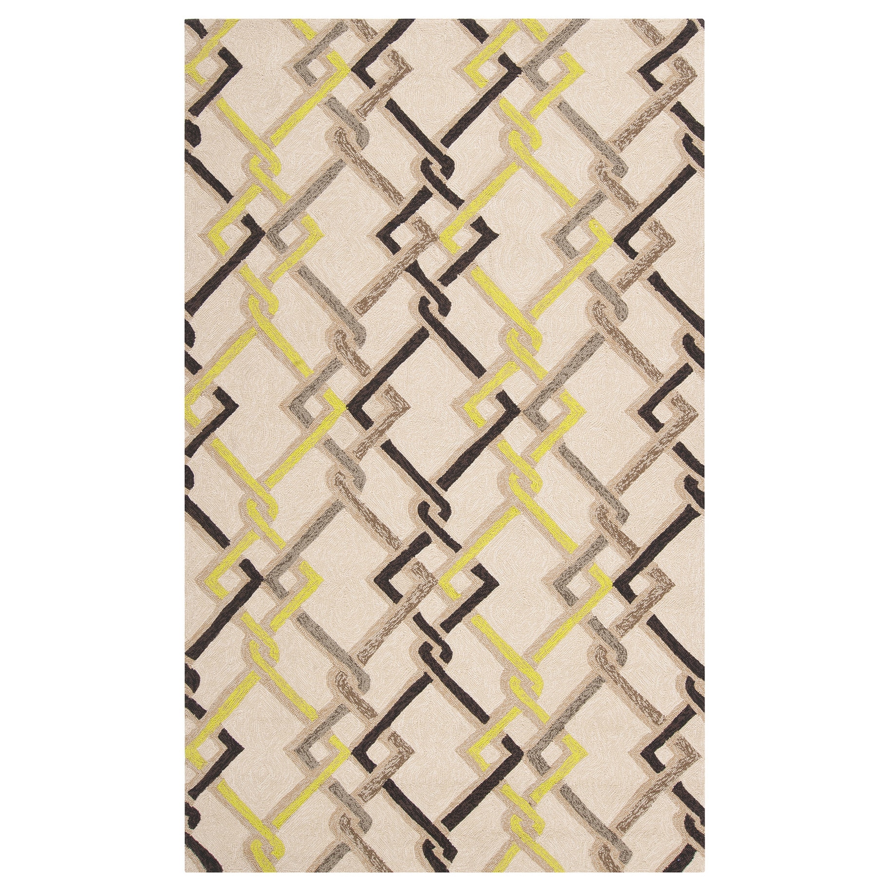 Hand hooked Angelina Contemporary Geometric Indoor/ Outdoor Area Rug (2 X 3)