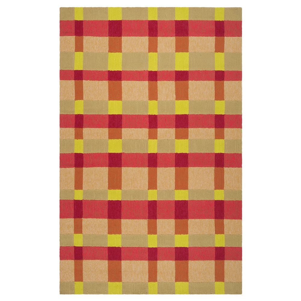 Hand hooked Cameron Contemporary Geometric Indoor/ Outdoor Area Rug (2 X 3)