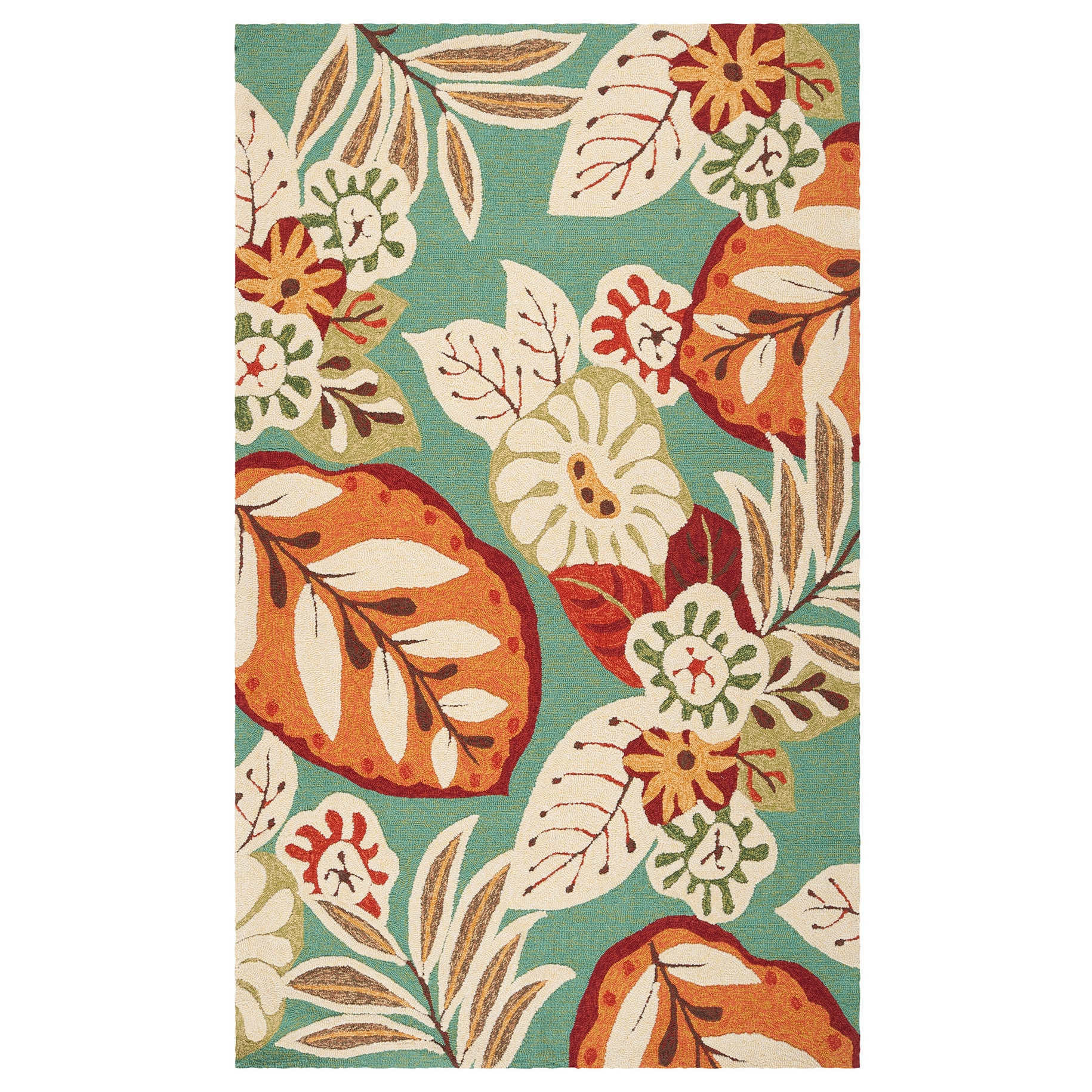 Hand hooked Greta Transitional Floral Indoor/ Outdoor Area Rug (2 X 3)