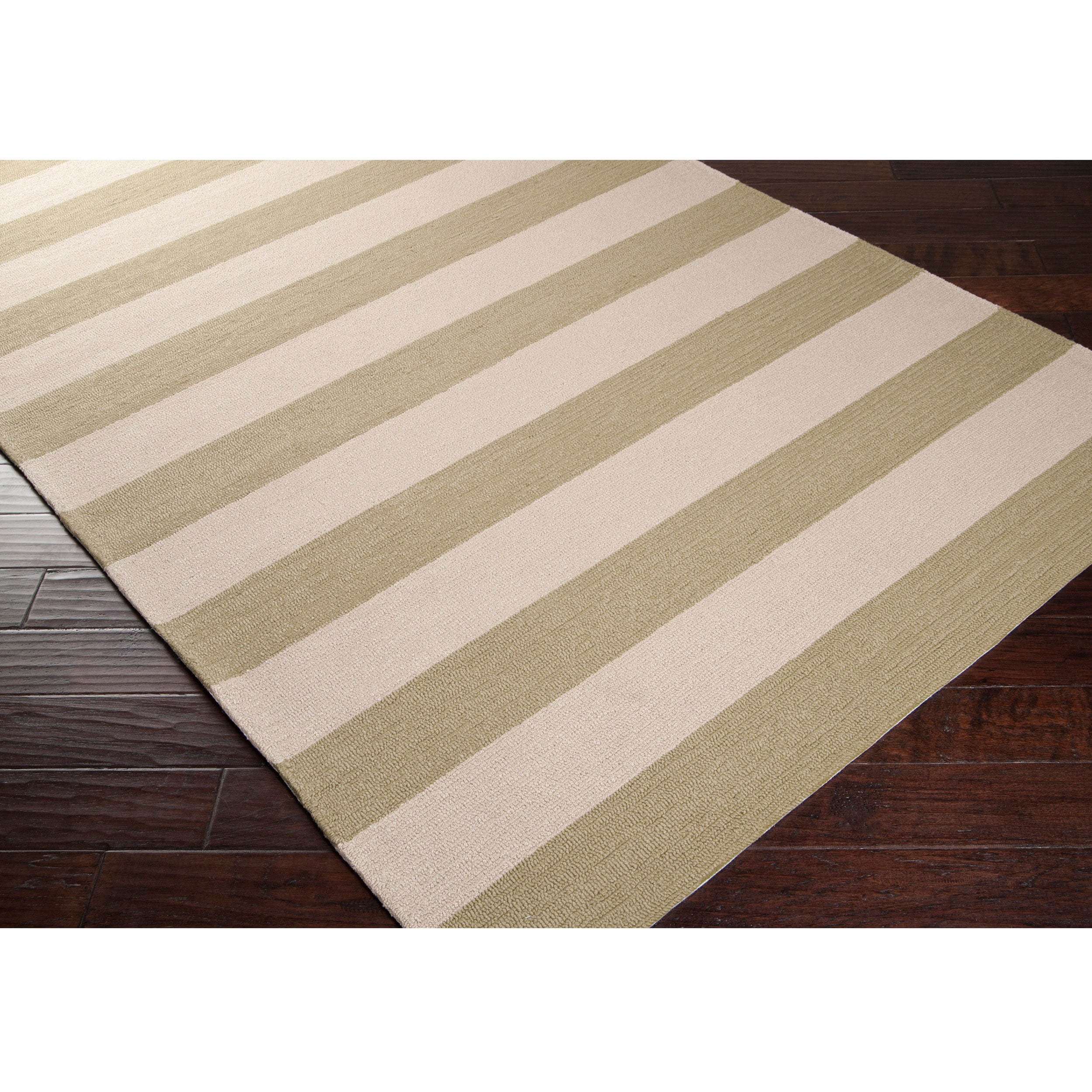 Hand hooked Mandy Striped Casual Indoor/ Outdoor Area Rug (8 X 10)