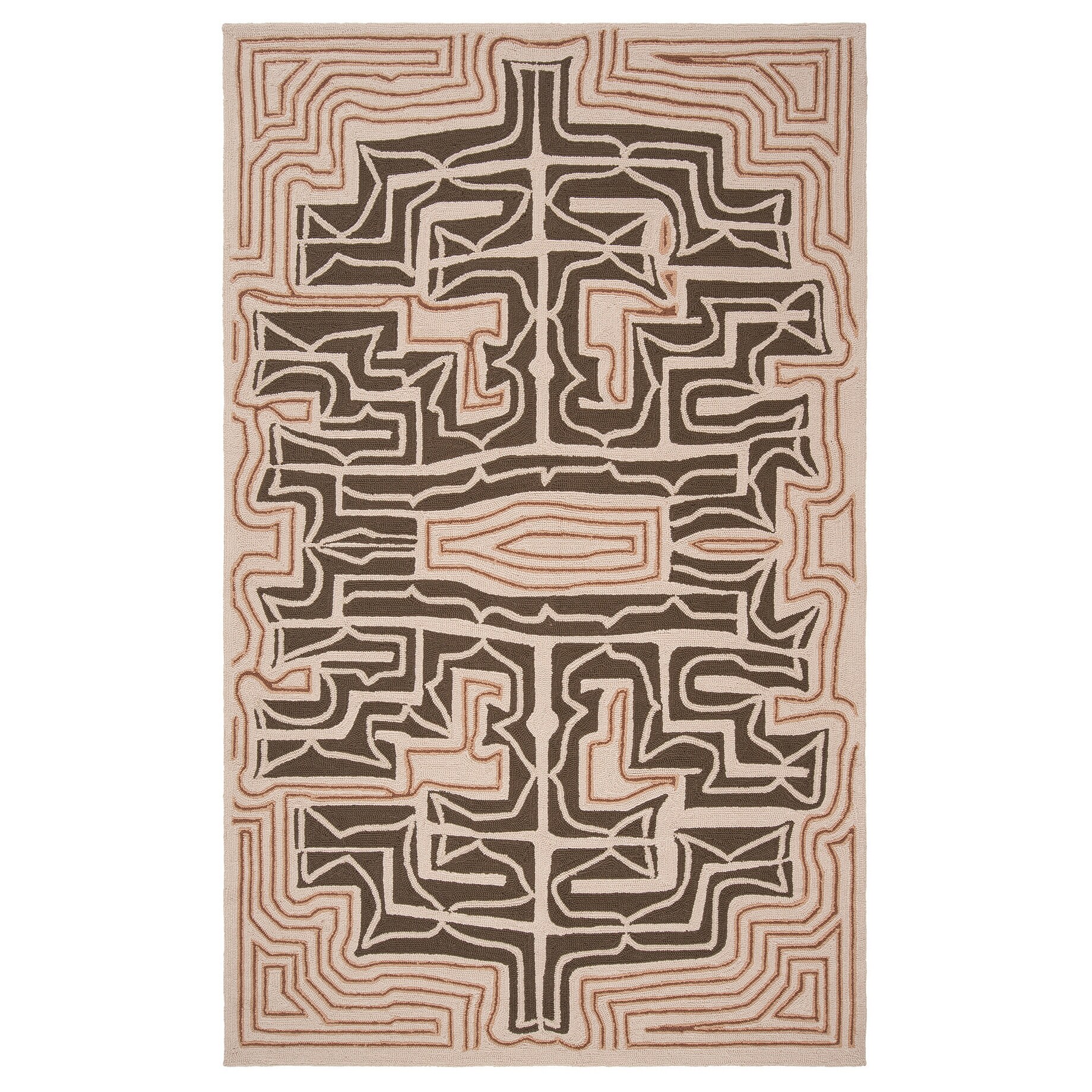 Hand hooked Mary kate Transitional Abstract Indoor/ Outdoor Area Rug (8 X 10)