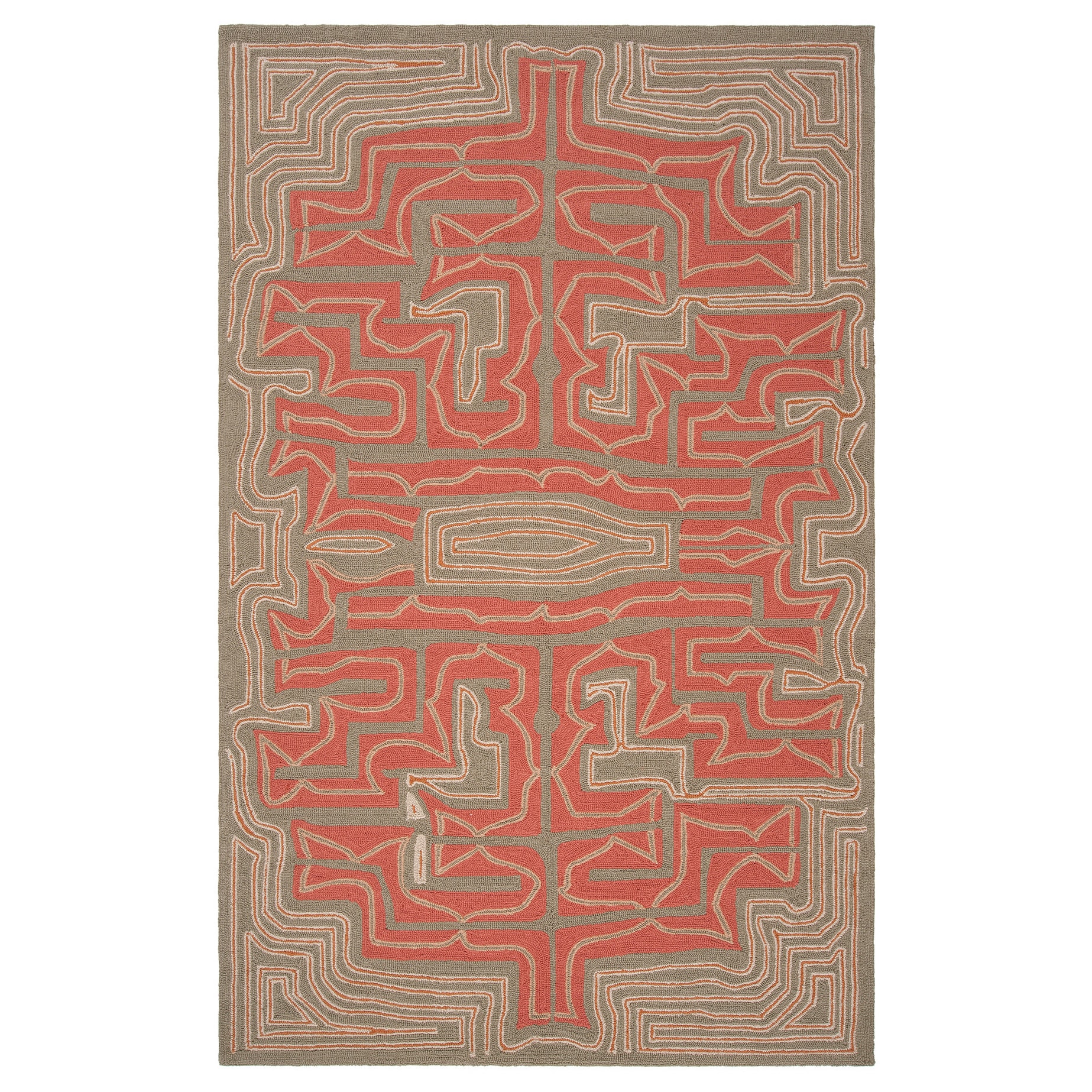 Hand hooked Mary kate Transitional Abstract Indoor/ Outdoor Area Rug (8 X 10)