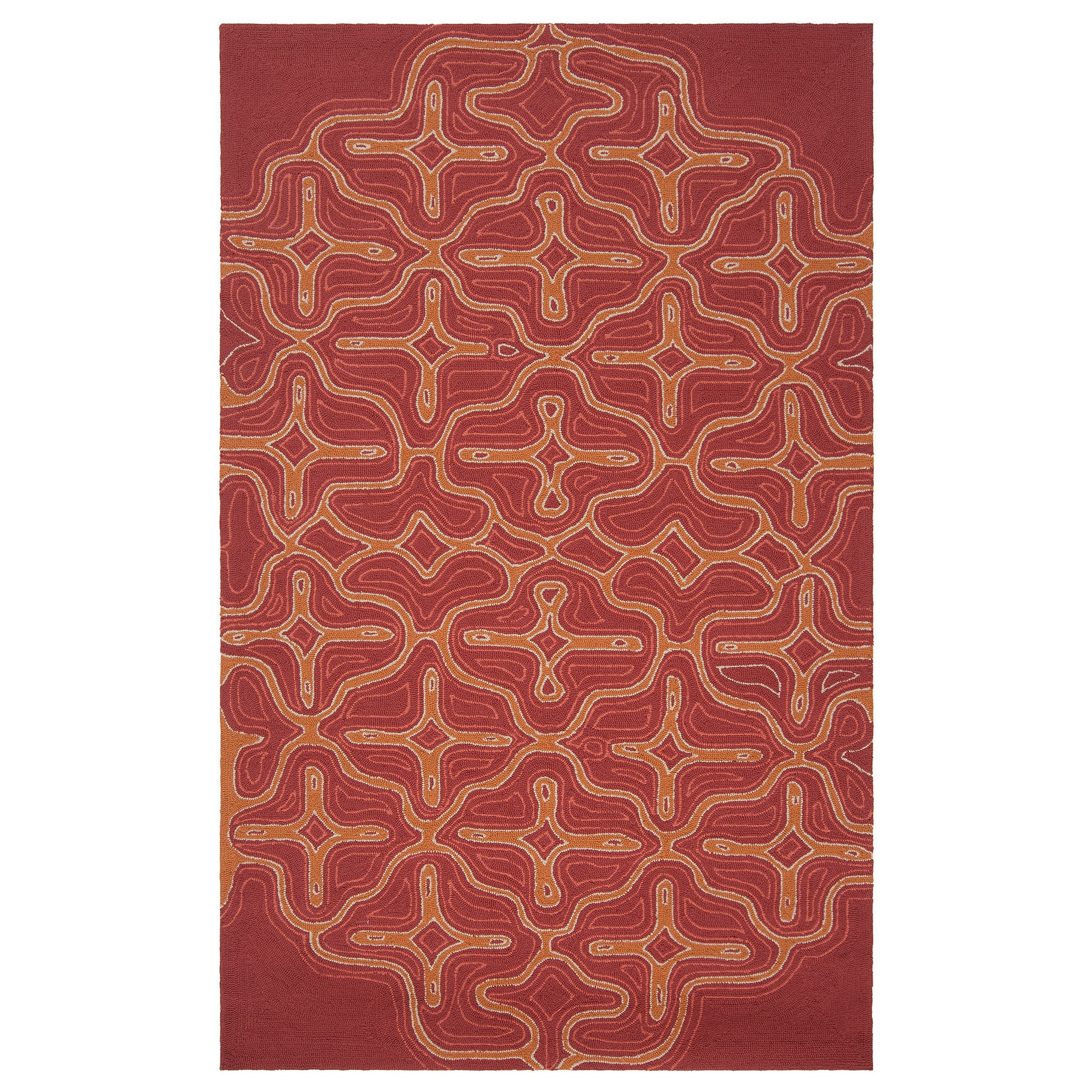 Hand hooked Maggie Transitional Abstract Indoor/ Outdoor Area Rug (8 X 10)