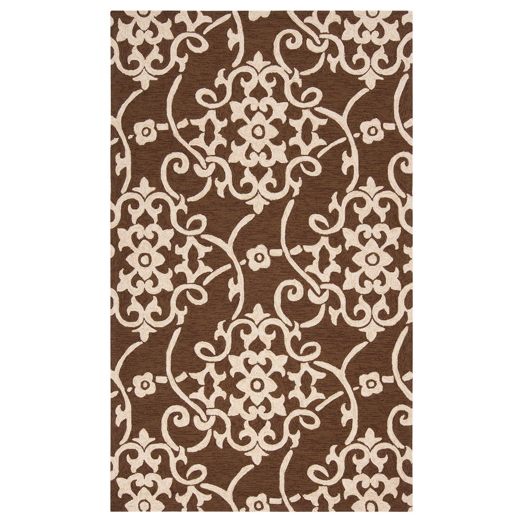 Hand hooked Kiera Transitional Floral Indoor/ Outdoor Area Rug (8 X 10)