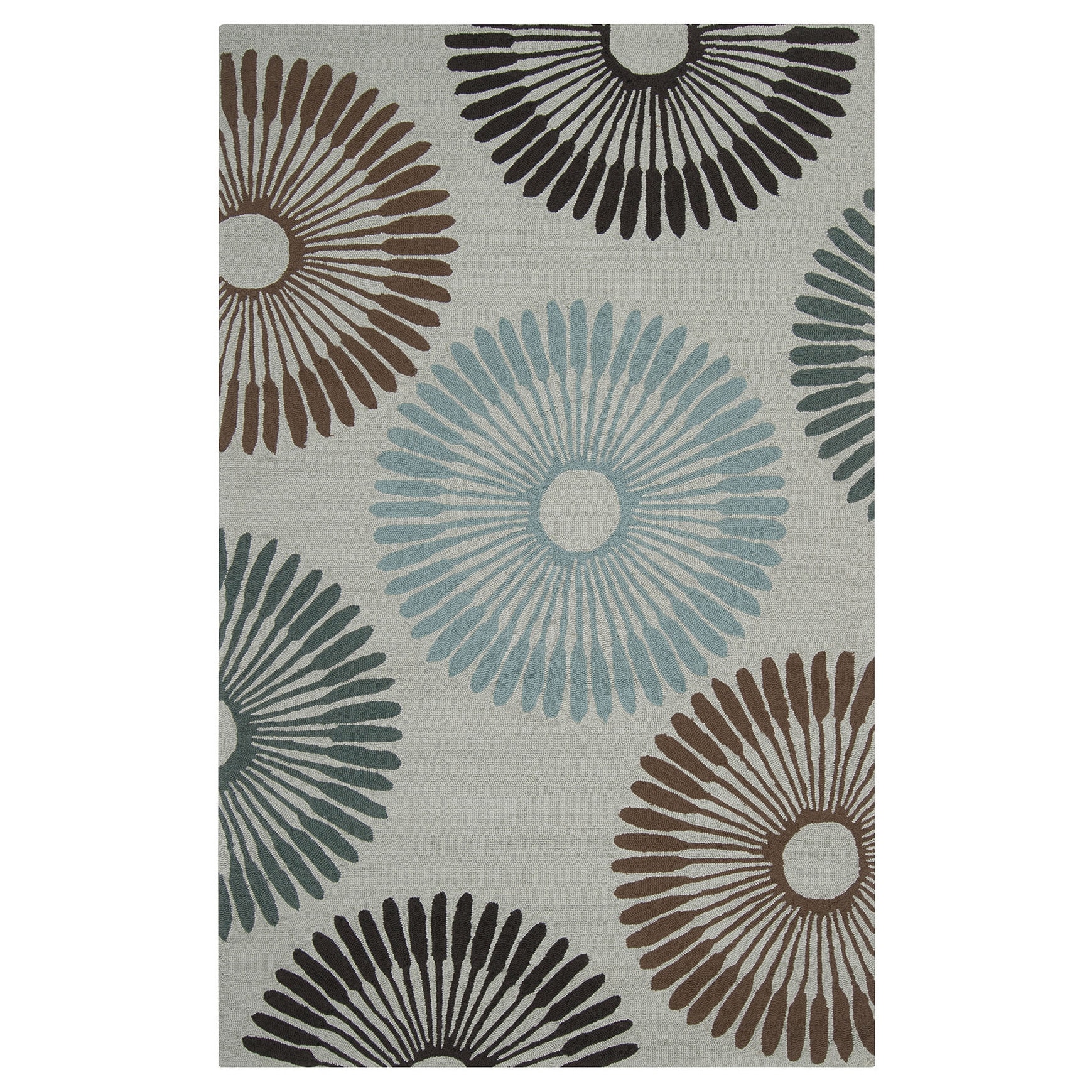 Hand hooked Gretchen Contemporary Geometric Indoor/ Outdoor Area Rug (8 X 10)