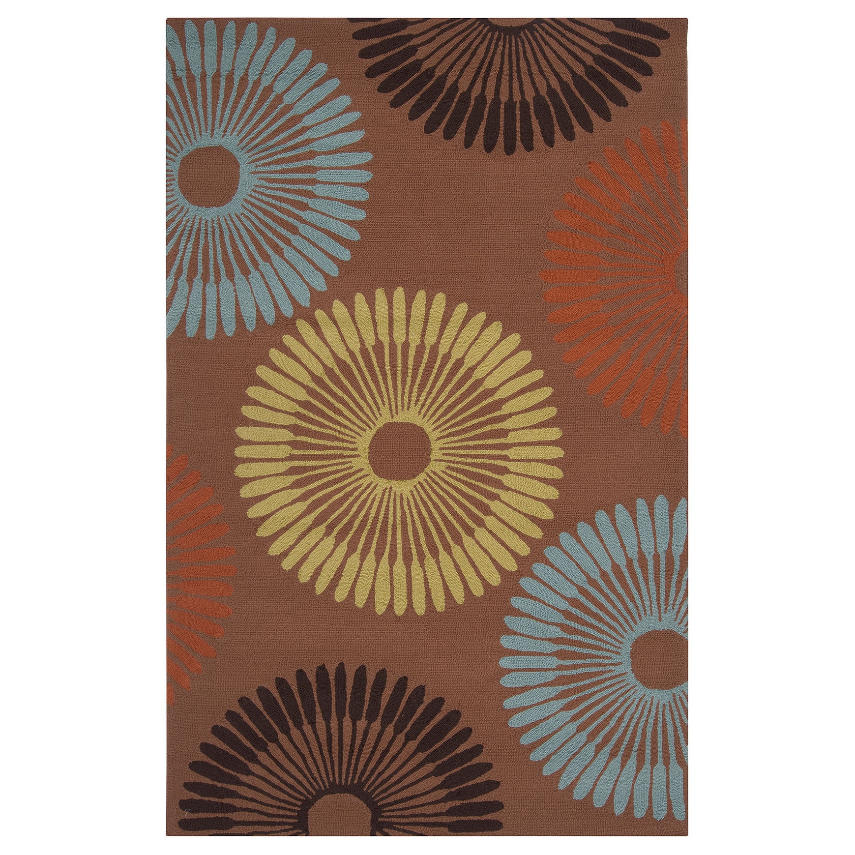 Hand hooked Gretchen Contemporary Geometric Indoor/ Outdoor Area Rug (8 X 10)