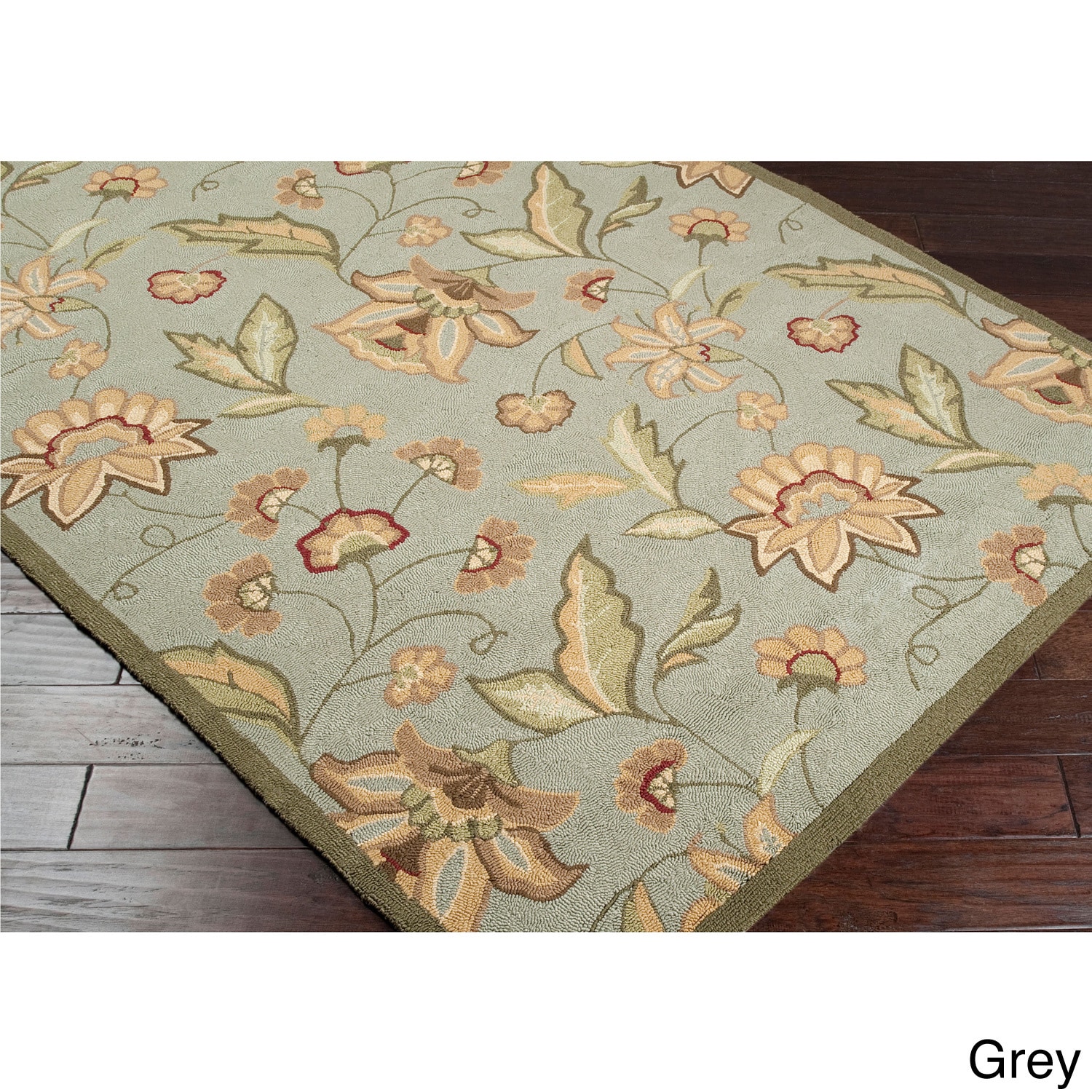 Hand hooked Shannon Transitional Floral Indoor/ Outdoor Area Rug (8 X 10)