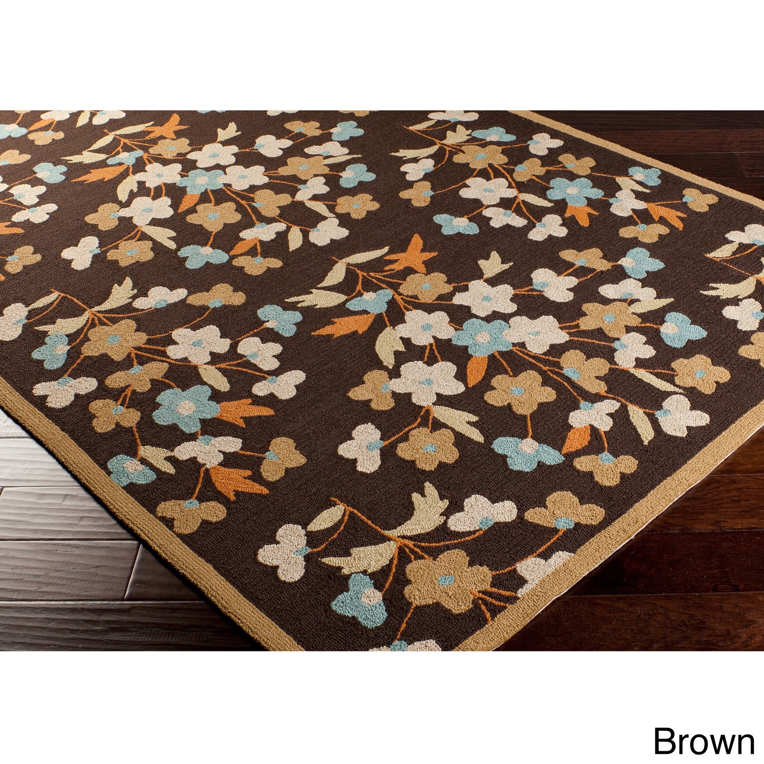 Hand hooked Alicia Casual Floral Indoor/ Outdoor Area Rug (8 X 10)