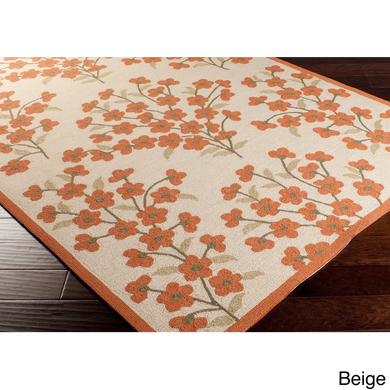 Hand hooked Alicia Casual Floral Indoor/ Outdoor Area Rug (8 X 10)