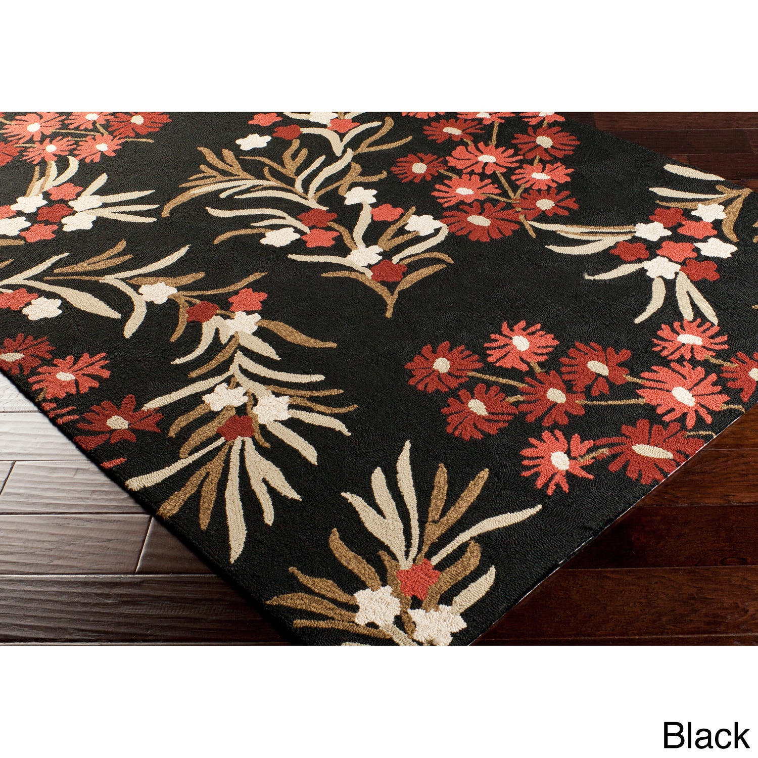 Hand hooked Hayden Transitional Floral Indoor/ Outdoor Area Rug (8 X 10)