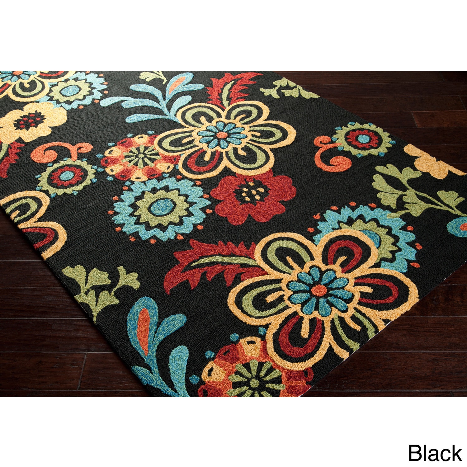 Hand hooked Kim Transitional Floral Indoor/ Outdoor Area Rug (8 X 106)