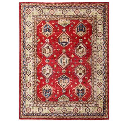 Handmade One-of-a-Kind Kazak Wool Rug (Afghanistan) - 7'10 x 10'3