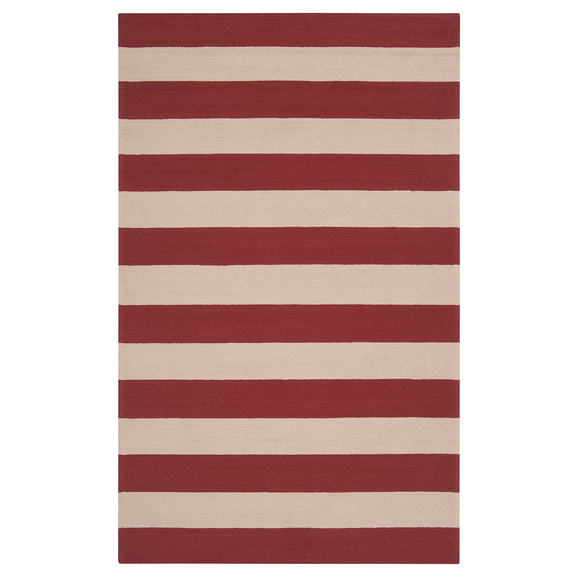 Hand hooked Mandy Striped Casual Indoor/ Outdoor Area Rug (9 X 12)