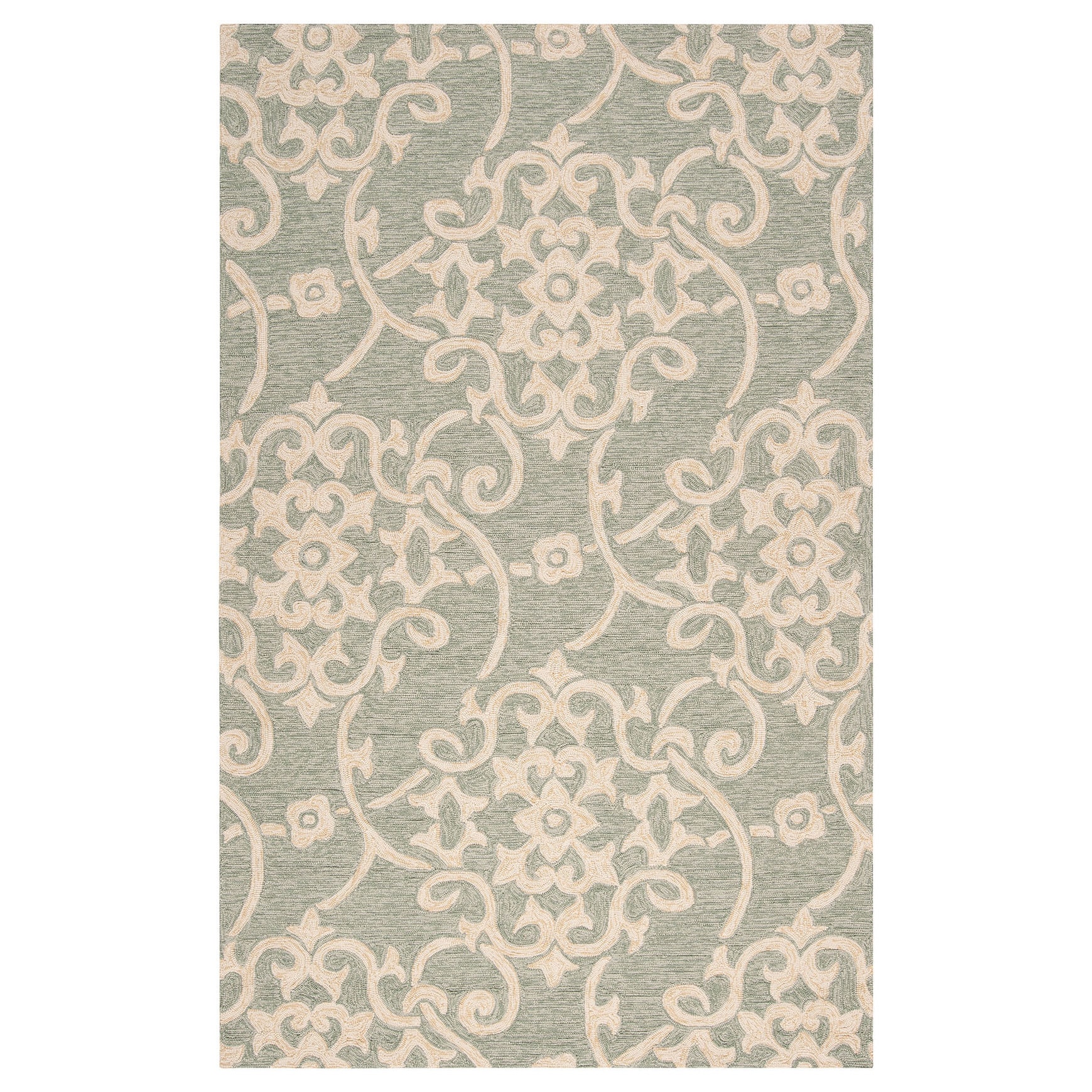 Hand hooked Kiera Transitional Floral Indoor/ Outdoor Area Rug (9 X 12)