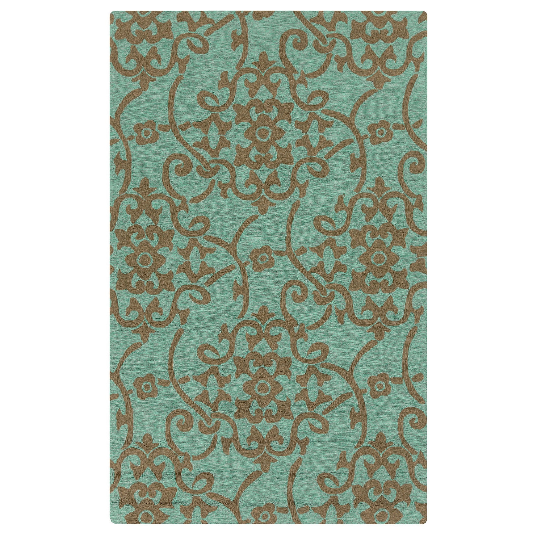 Hand hooked Kiera Transitional Floral Indoor/ Outdoor Area Rug (9 X 12)