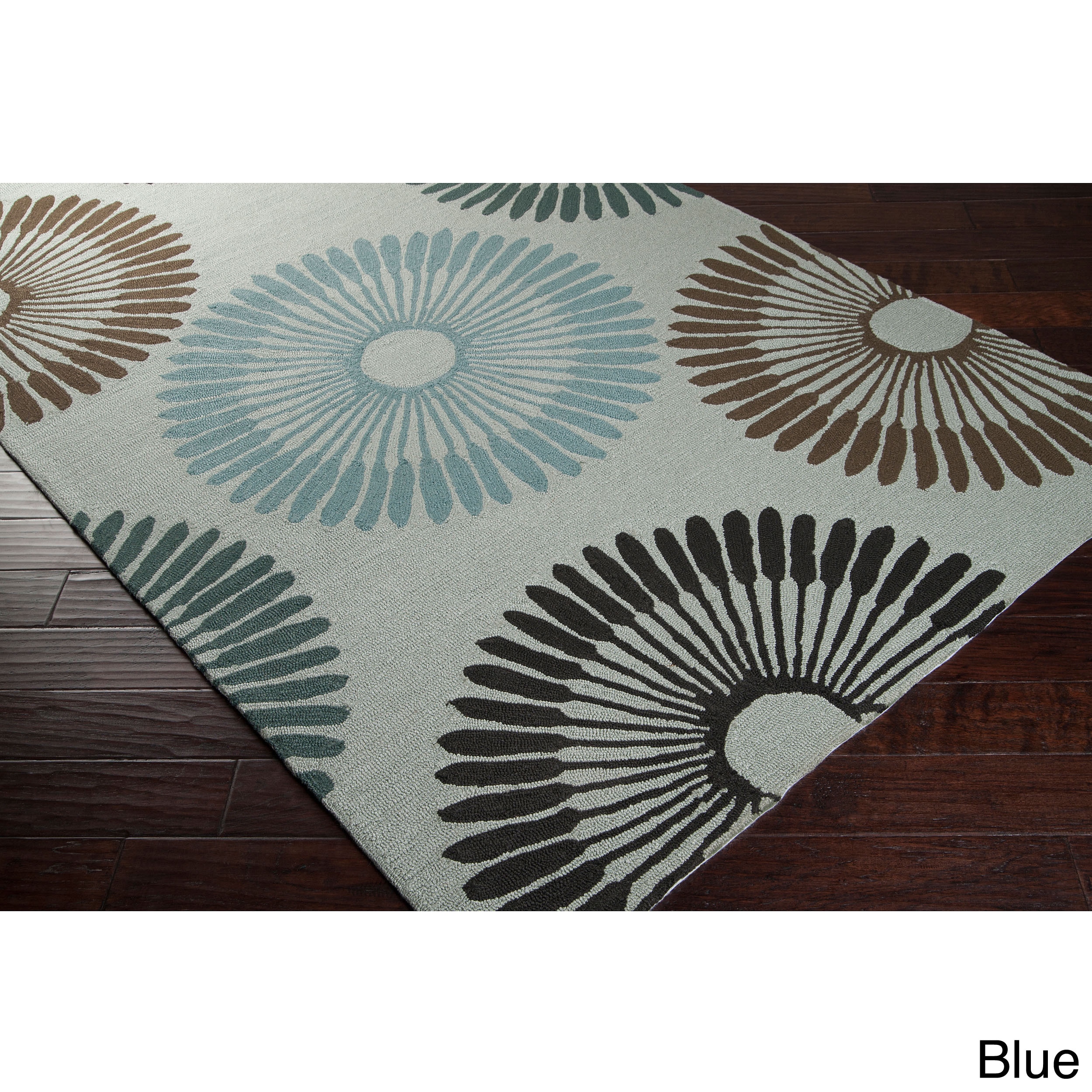 Hand hooked Gretchen Contemporary Geometric Indoor/ Outdoor Area Rug (9 X 12)