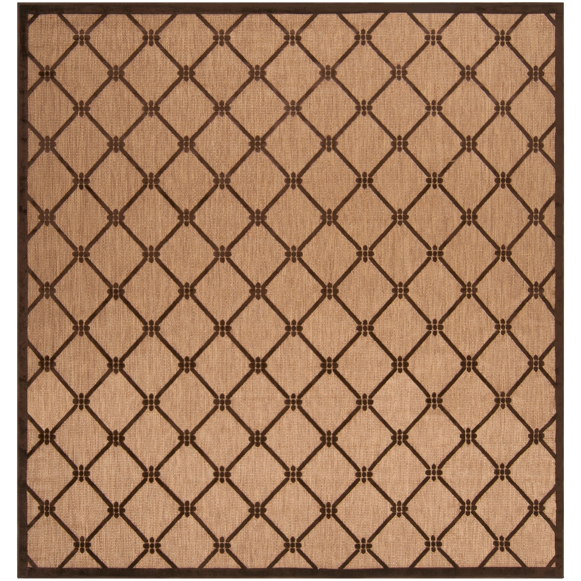 Meticulously Woven Patti Transitional Geometric Indoor/ Outdoor Area Rug (76 X 76)