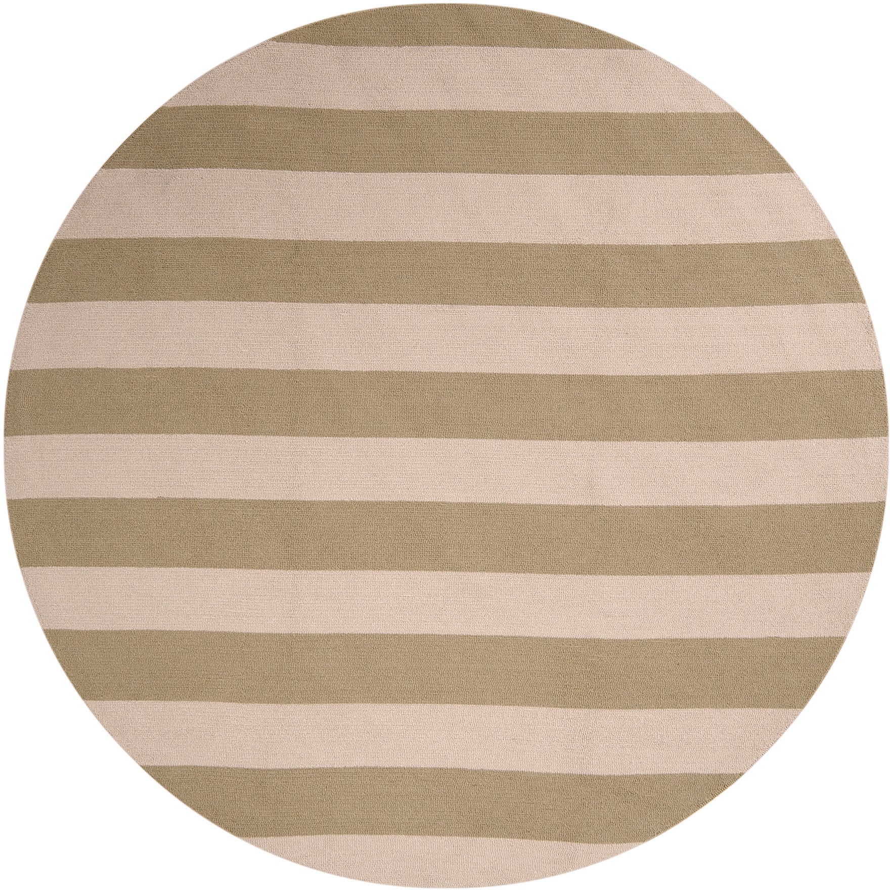 Hand hooked Mandy Striped Casual Indoor/ Outdoor Area Rug (8 Round)