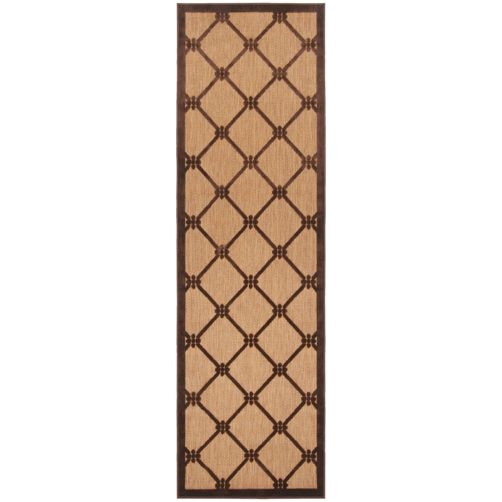 Patti Transitional Geometric Indoor/ Outdoor Area Rug - 2'6" x 7'10" Runner