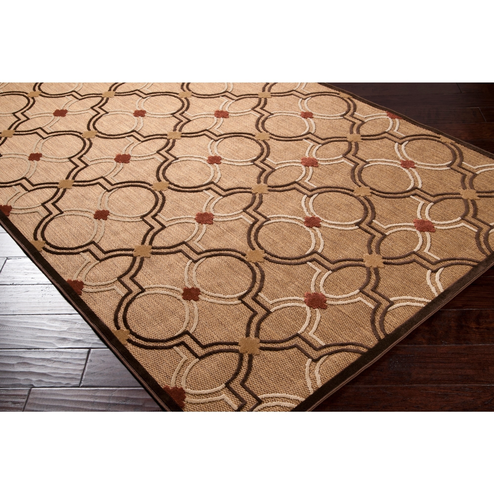 Meticulously Woven Jewel Transitional Geometric Indoor/ Outdoor Area Rug (26 X 710)