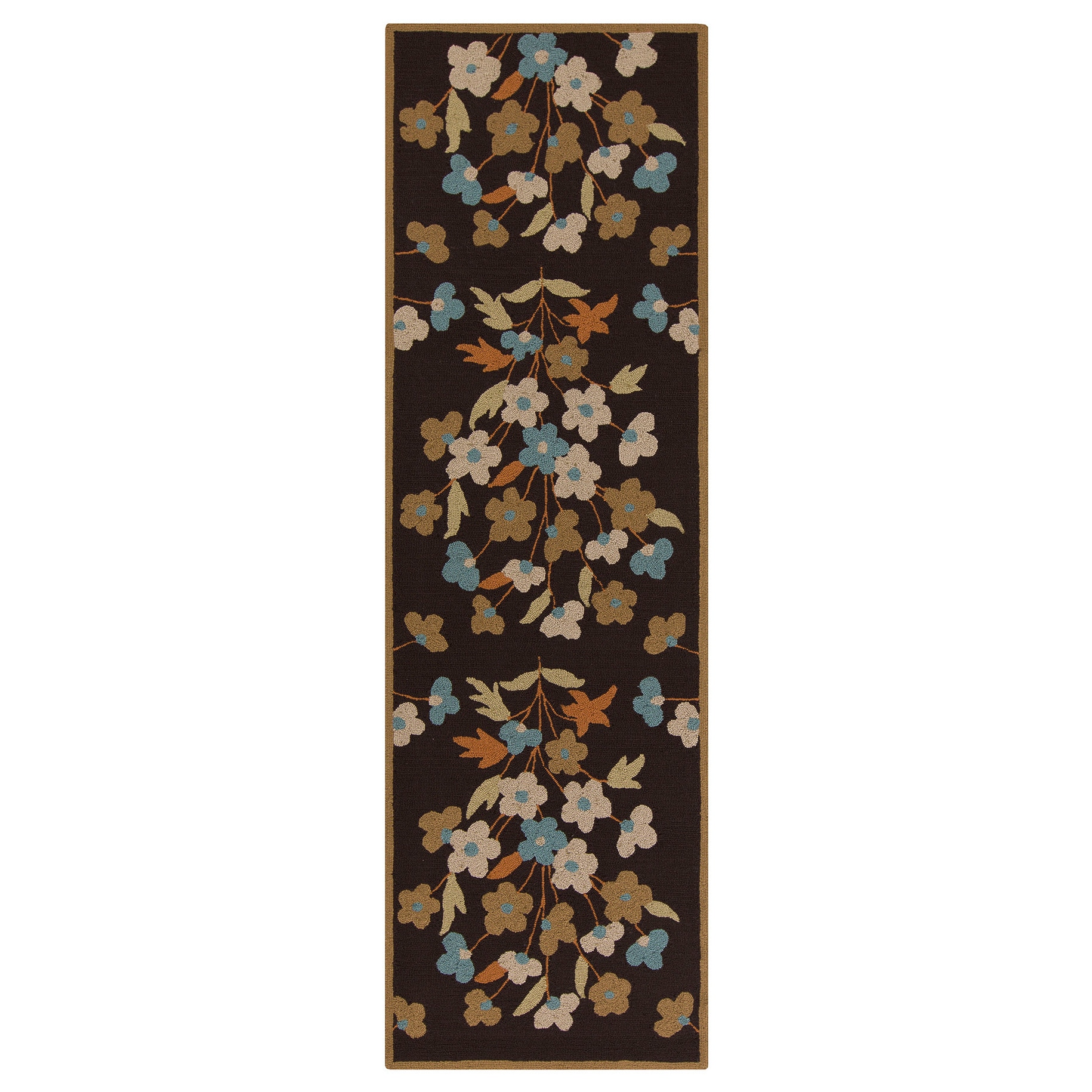 Hand hooked Alicia Casual Floral Indoor/ Outdoor Area Rug (26 X 8)