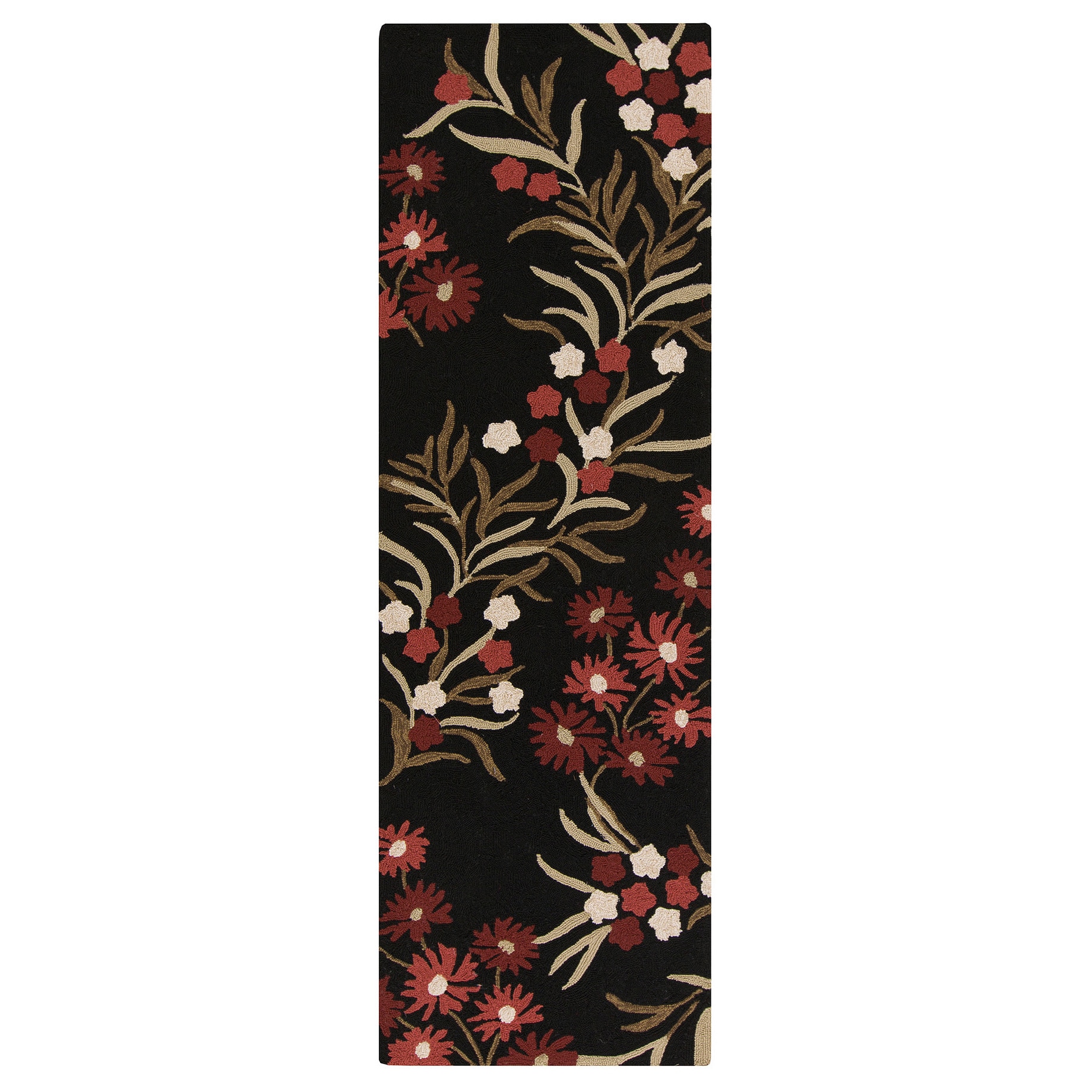 Hand hooked Hayden Transitional Floral Indoor/ Outdoor Area Rug (26 X 8)