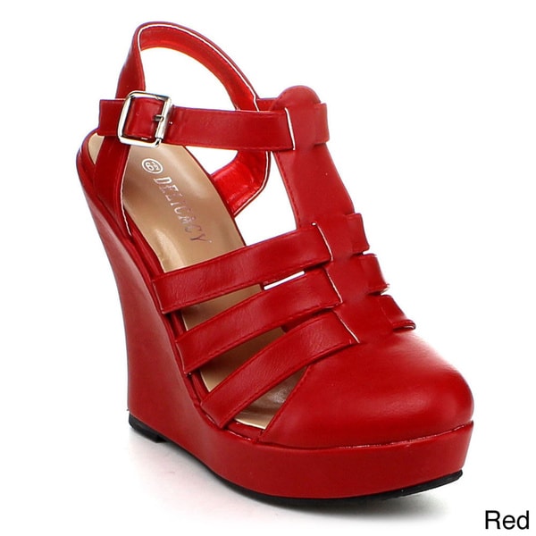 Delicacy Women's 'Emmie 38' Strappy Wedges Wedges